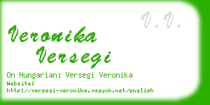 veronika versegi business card